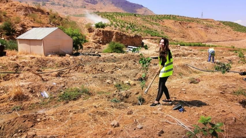 القافلة الخضراء تواصل سيرها وتزرع ١٠٠ شجرة في السلط بدعم من البنك الأهلي